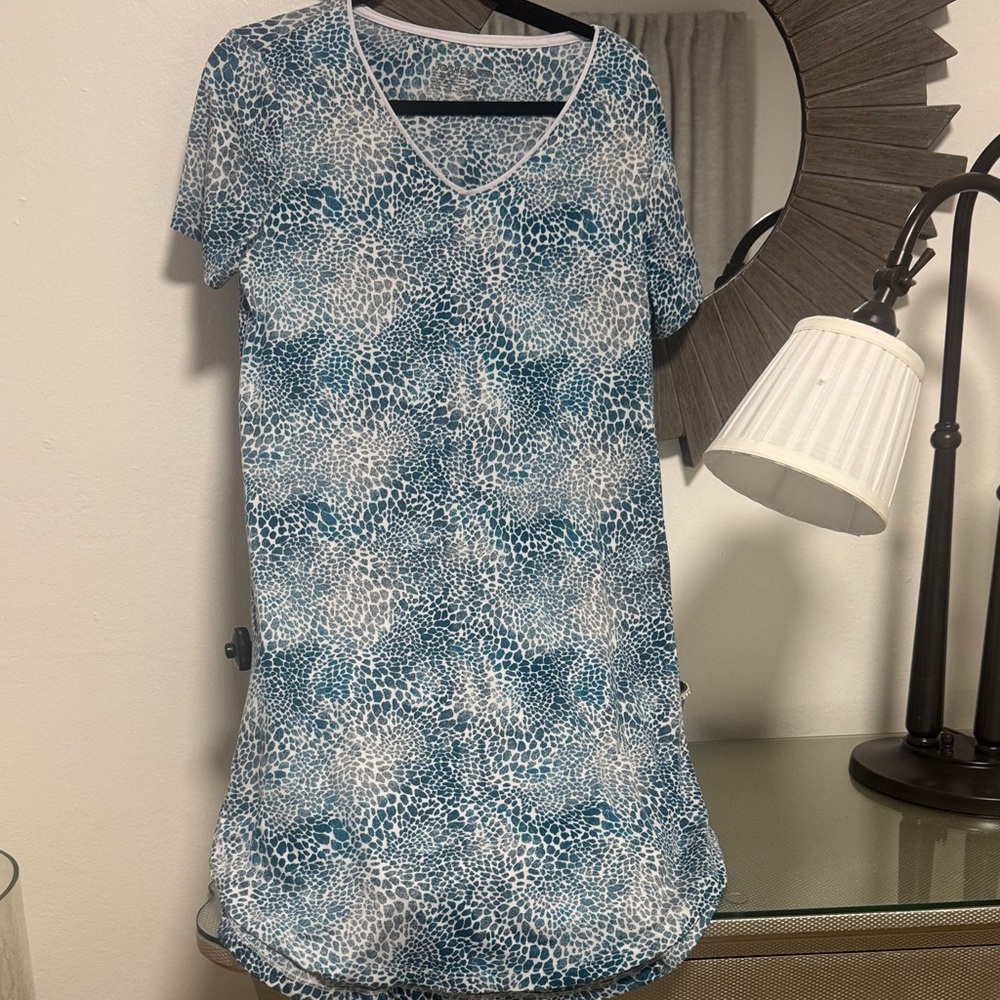 Jockey Blue and White Patterned Nightgown